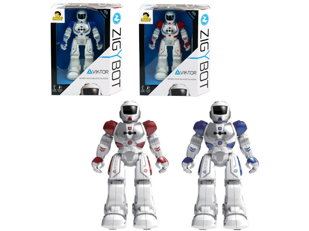 Tančící robot Viktor na dálkové ovládání modrý