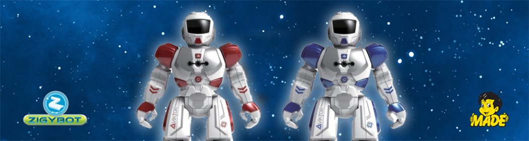 Tančící robot Viktor na dálkové ovládání modrý