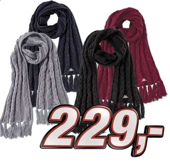 Šála KAPPA pletená černá