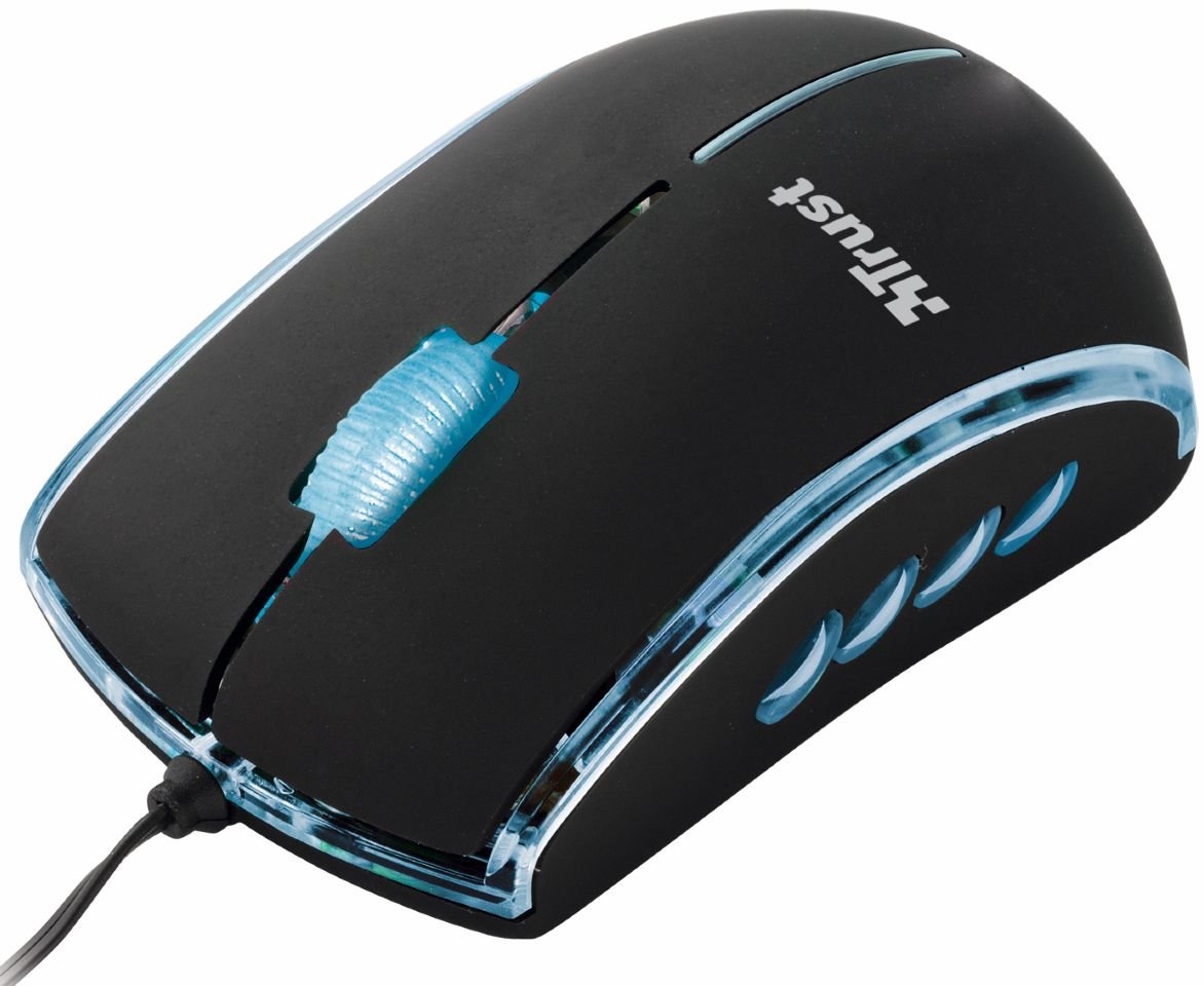 Trust 14963 MultiColour Mini Mouse - Black, USB