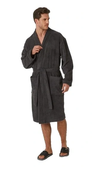 Pánský župan froté bavlna šedý M/L, XL/XXL