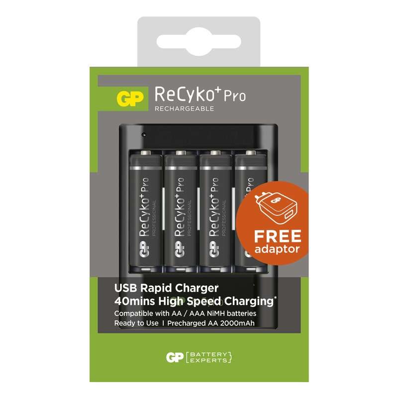 GP USB nabíječka U421 + 4AA GP ReCyko+ Pro Prof.