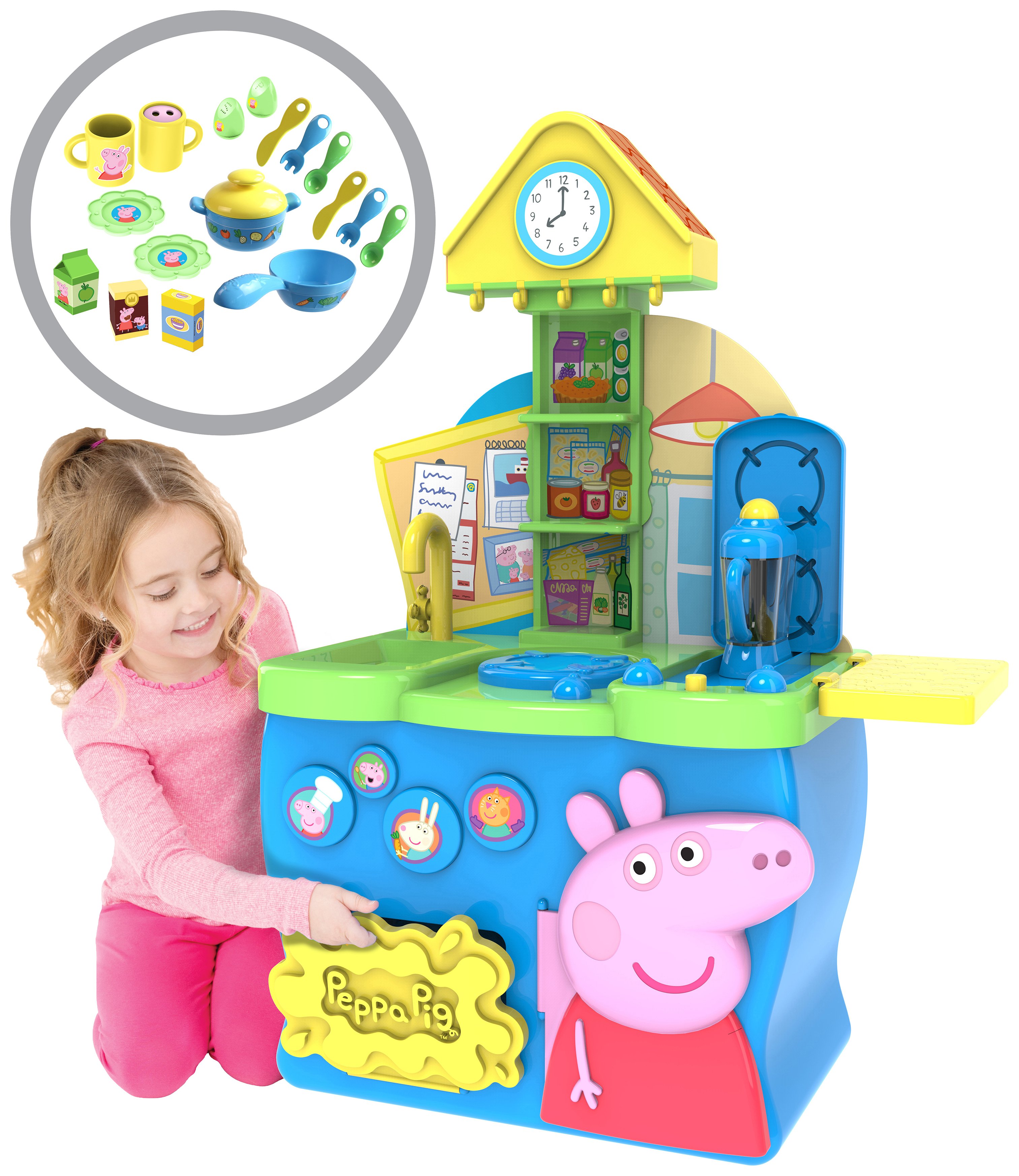 Peppa Pig kuchyňka s troubou, ledničkou a mnoha doplňky