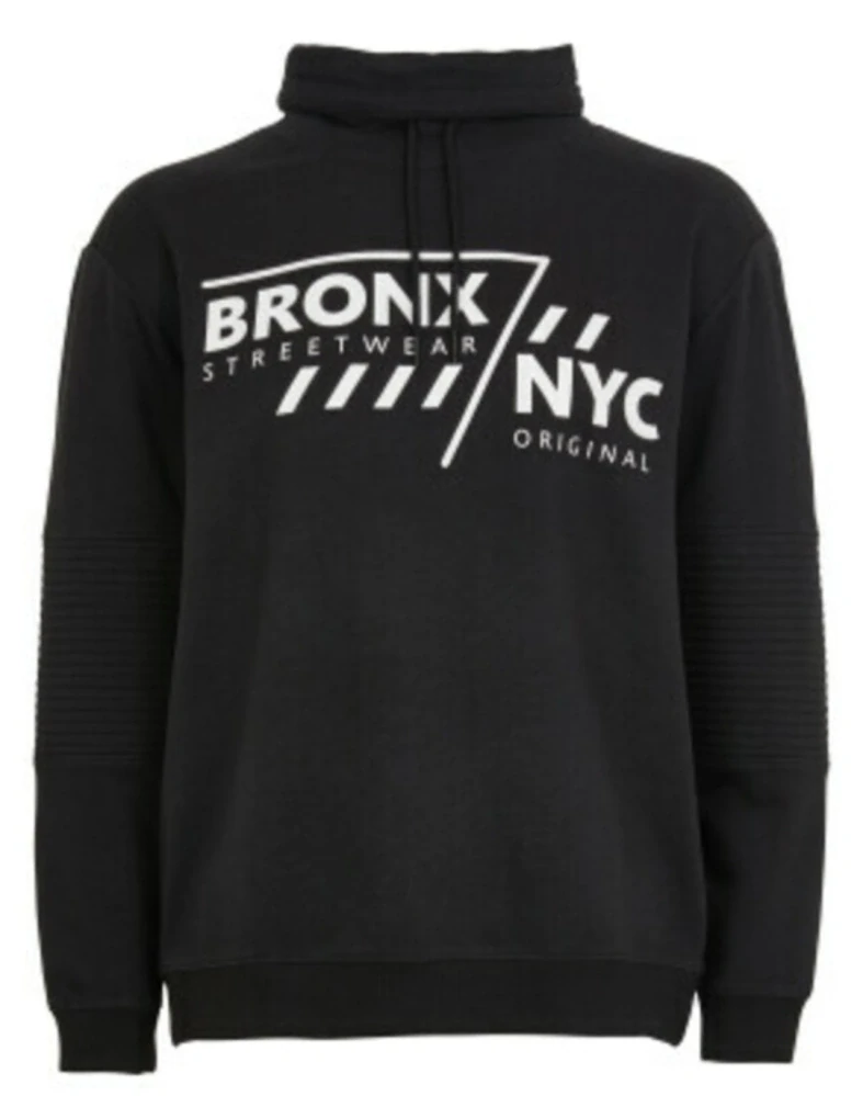 Pánská černá mikina Bronx se stojáčkem 6 XL
