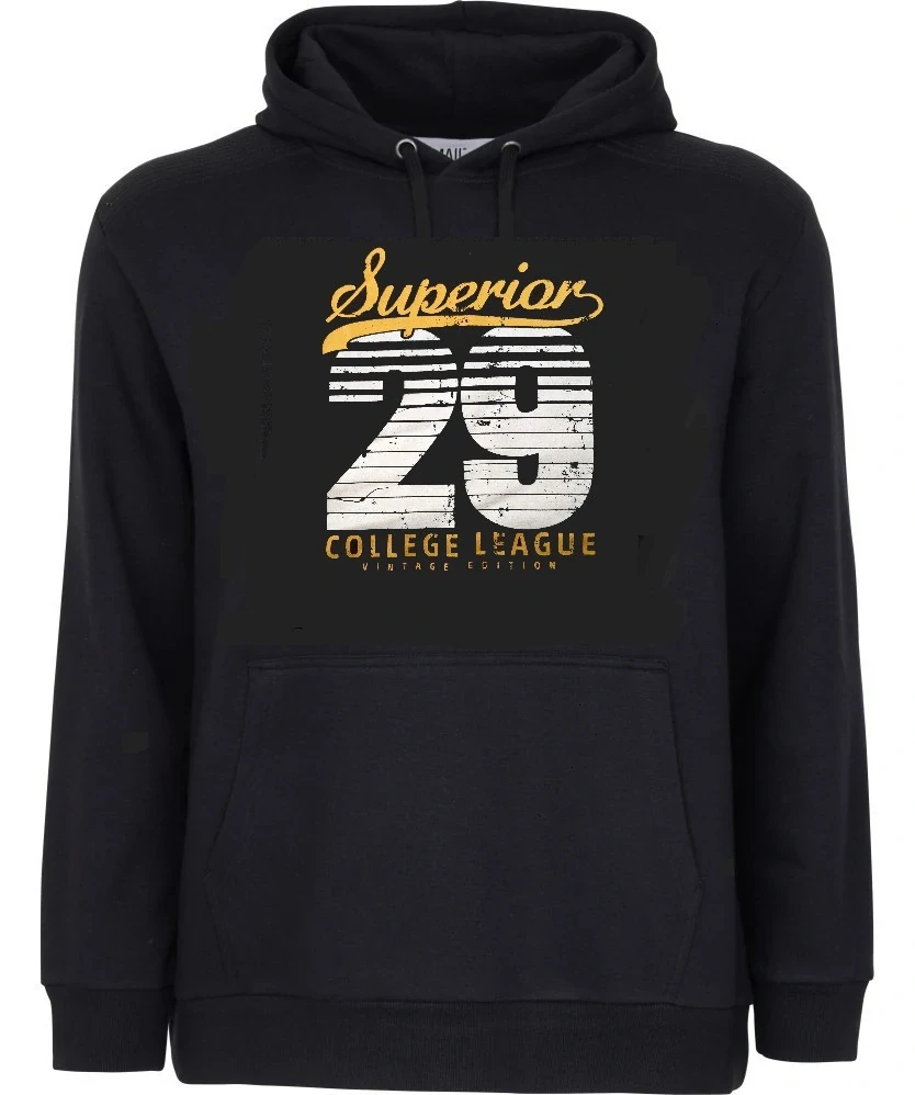 Pánská černá mikina Superior s kapucí 6 XL