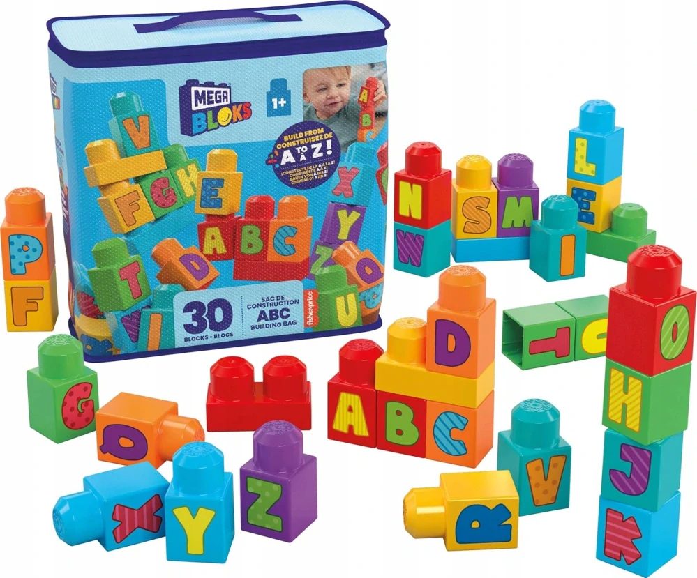 Mega bloks stavebnice abeceda 30ks