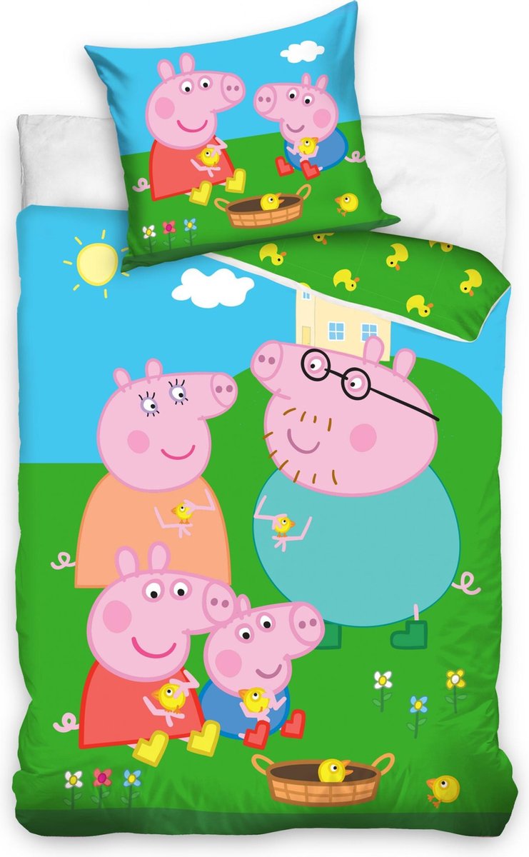 Sada povlečení Carbotex 100 x 135 cm Peppa Pig rodinka