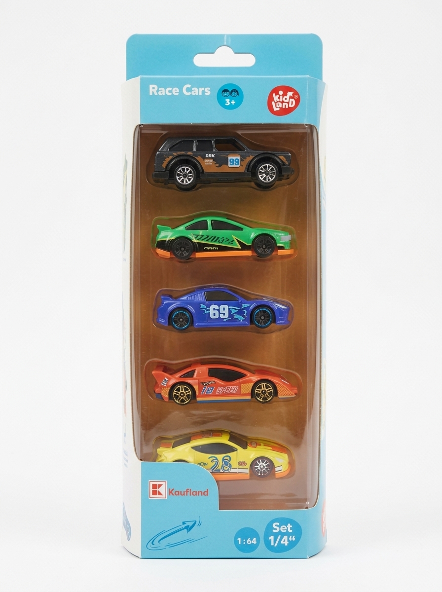 Kidland Race Cars 5 Pack, 3+