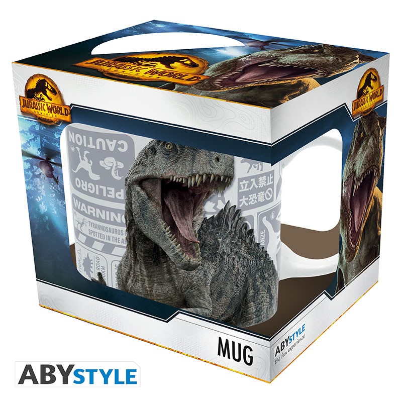 JURASSIC WORLD - Keramický hrnek - 320 ml - Giganotosaurus- s krabičkou