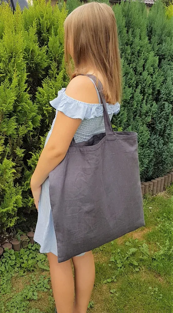 Lněná taška 45 x 42 cm