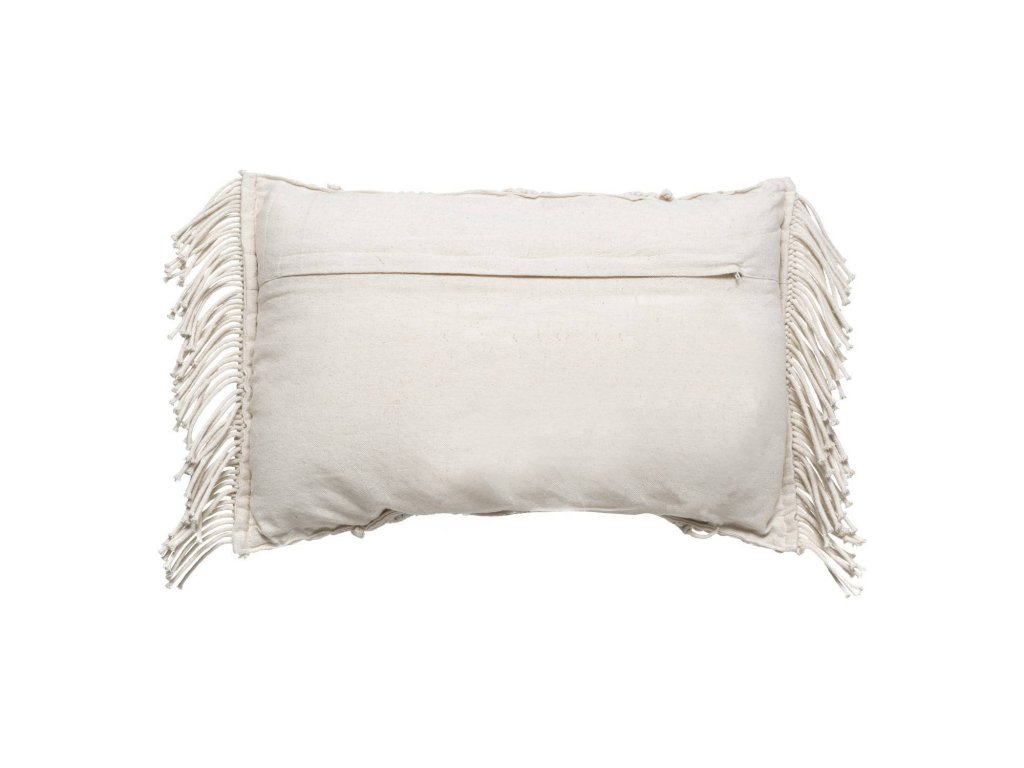 MACRAMÉ povlak na polštář 50 x 30 cm béžový