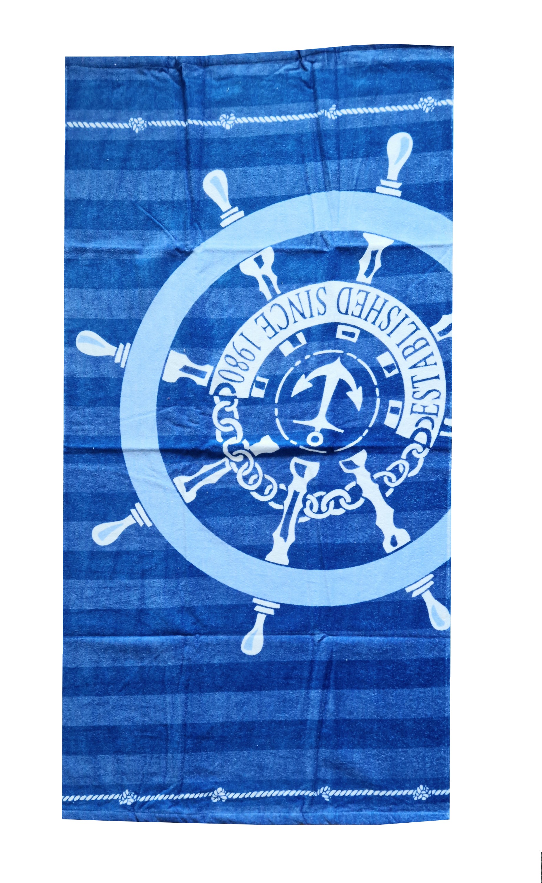 Saunový kilt modré kormidlo froté 150 cm