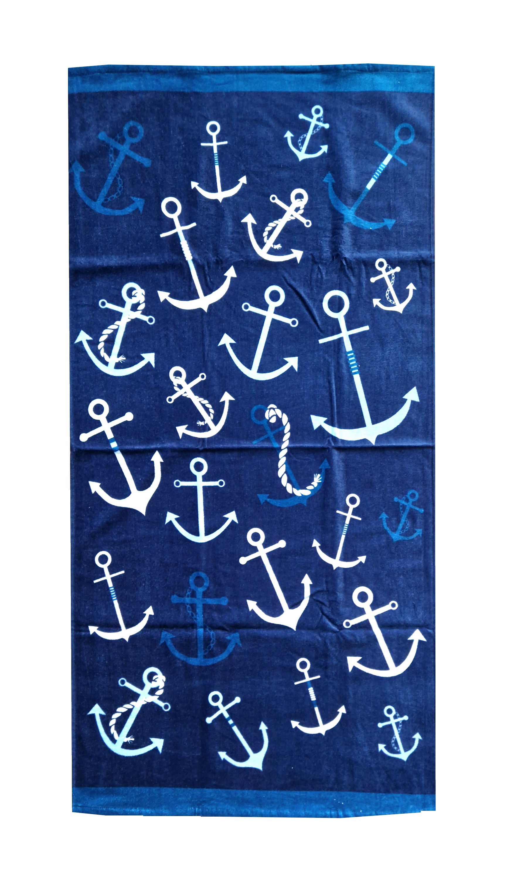 Saunový kilt modré kotvy froté 150 cm