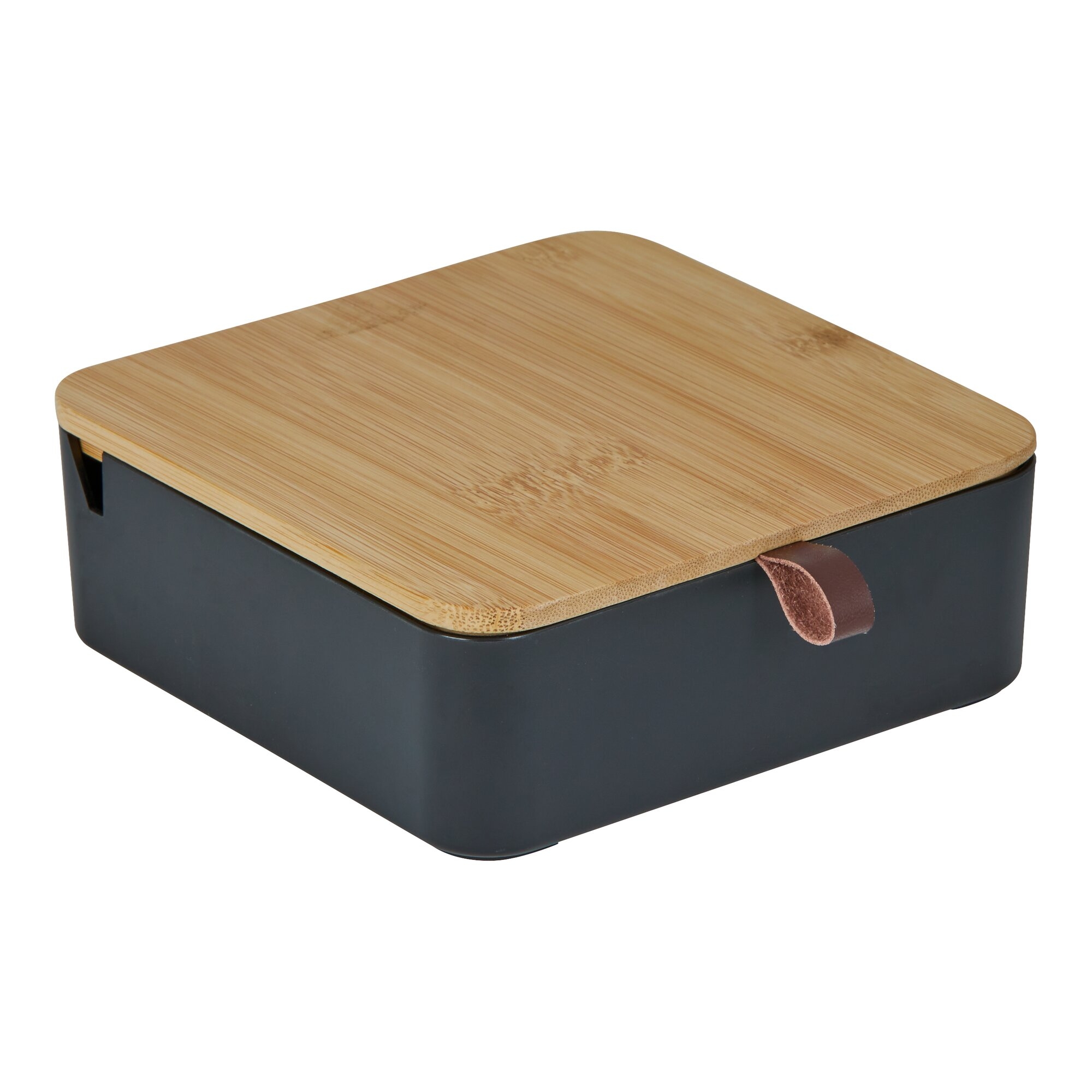 Šperkovnice se zrcadlem 14 x 14 cm bambus