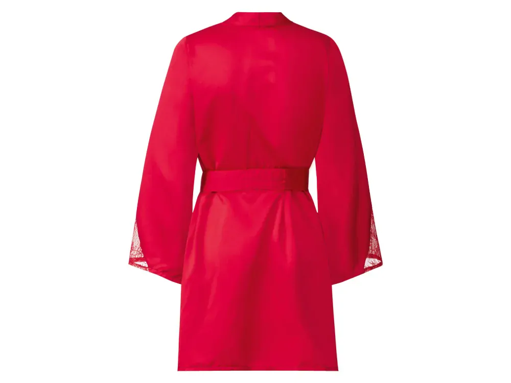 Dámské saténové kimono červené