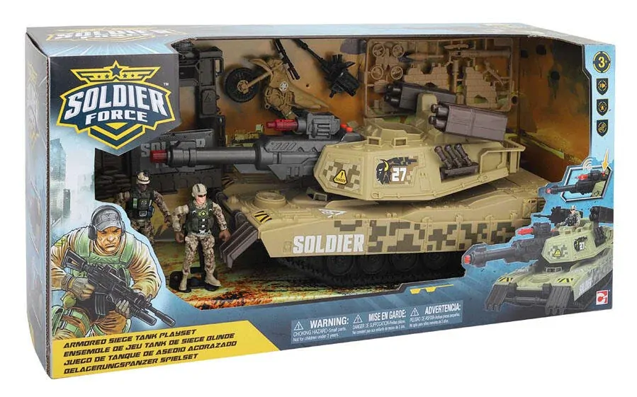 Velká herní sada obrněného tanku Soldier Force 40 cm světla+zvuky