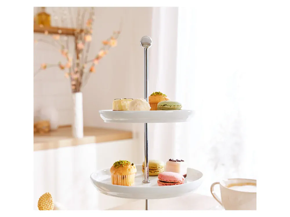 Porcelánový třípatrový etažér Spice kulatý