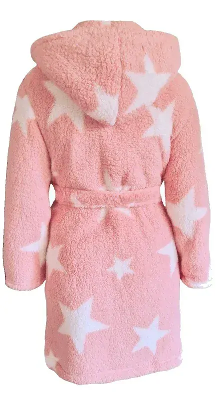 Fleecový dámský župan s kapucí L