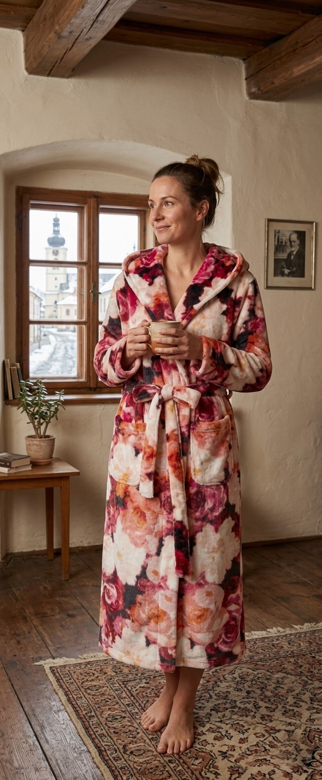 Dámský župan květinový Coral F&F  Velikost M