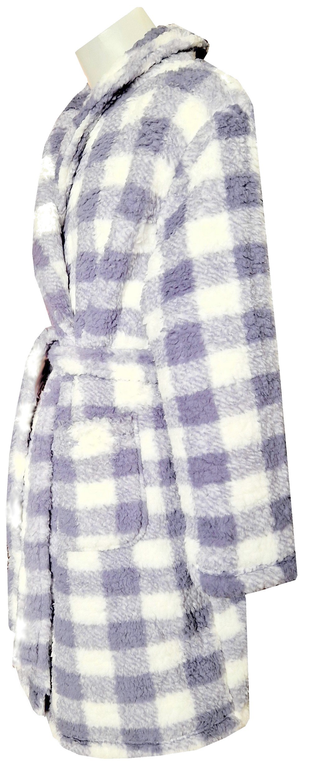 Dámský fleecový župan šedobílý F&F | XL