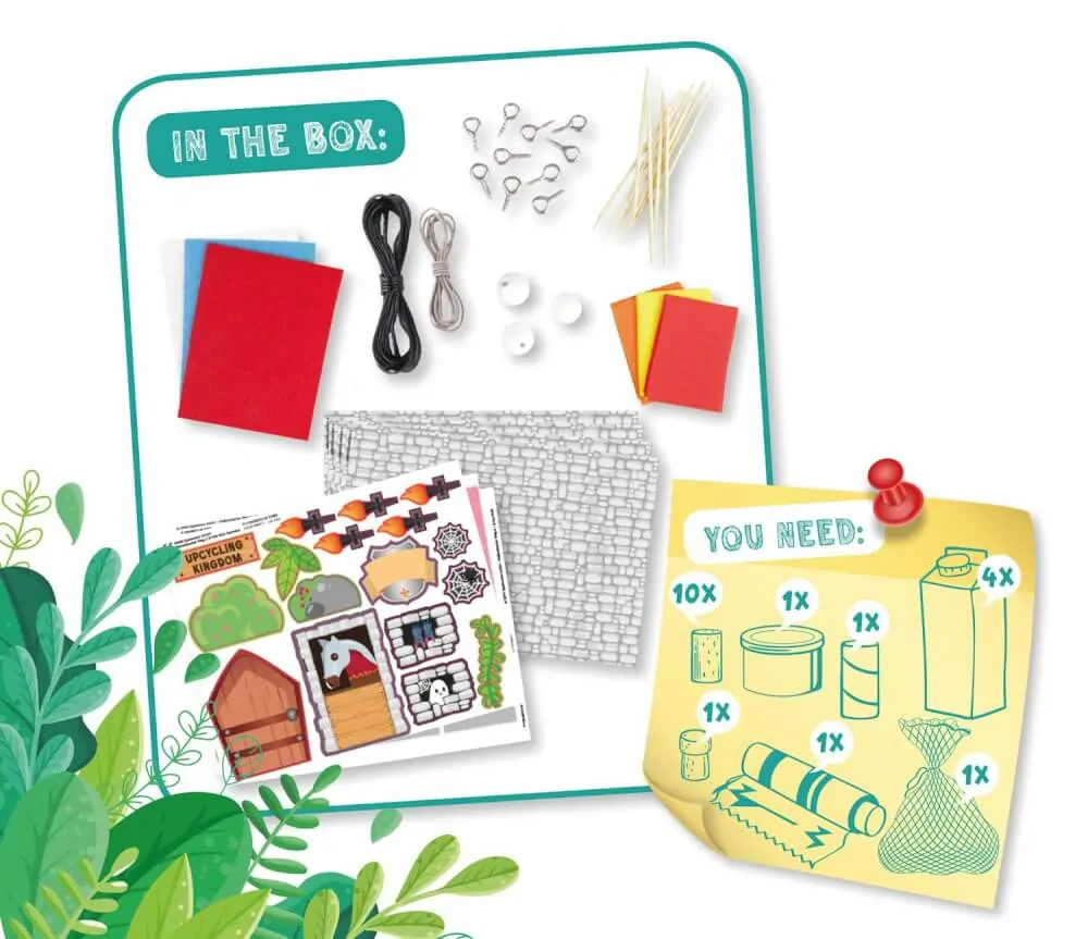 LENA® 42831 - Eco Upcycling Kingdom, postav si sám hrad!
