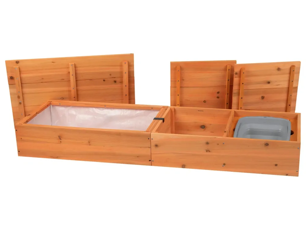 Dřevěné pískoviště na balkon 150 cm