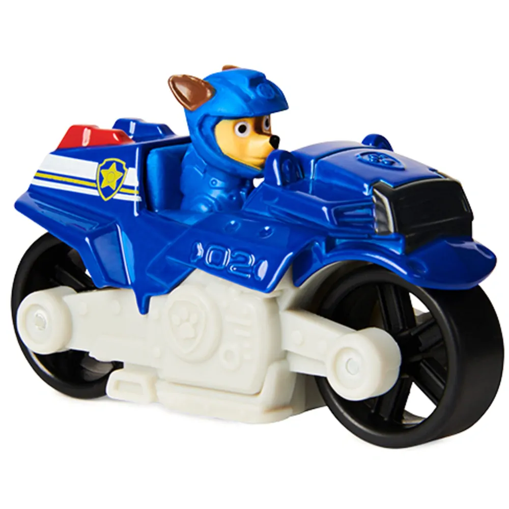 Paw Patrol kovová autíčka - Chase motorka