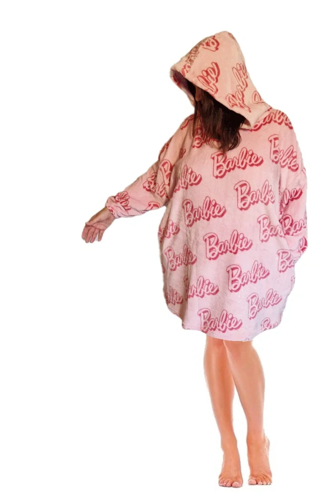Dámské županové pončo Barbie růžové UNI velikost