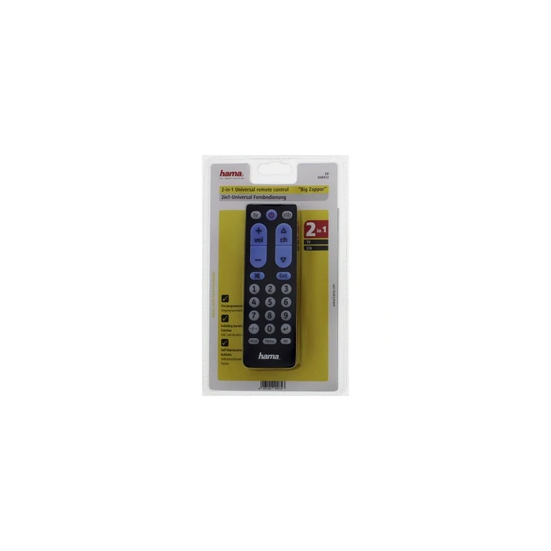 Hama univerzální dálkový ovladač Big Zapper, 2v1, kompaktní