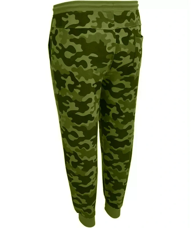 Nadměrmé maskáčové tepláky zelené 4XL