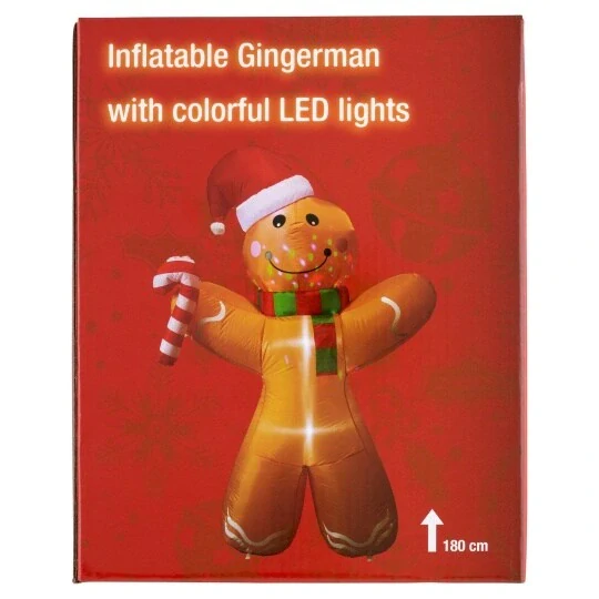 Snow Meister SM2450 nafukovací perníček s LED světly 180 cm