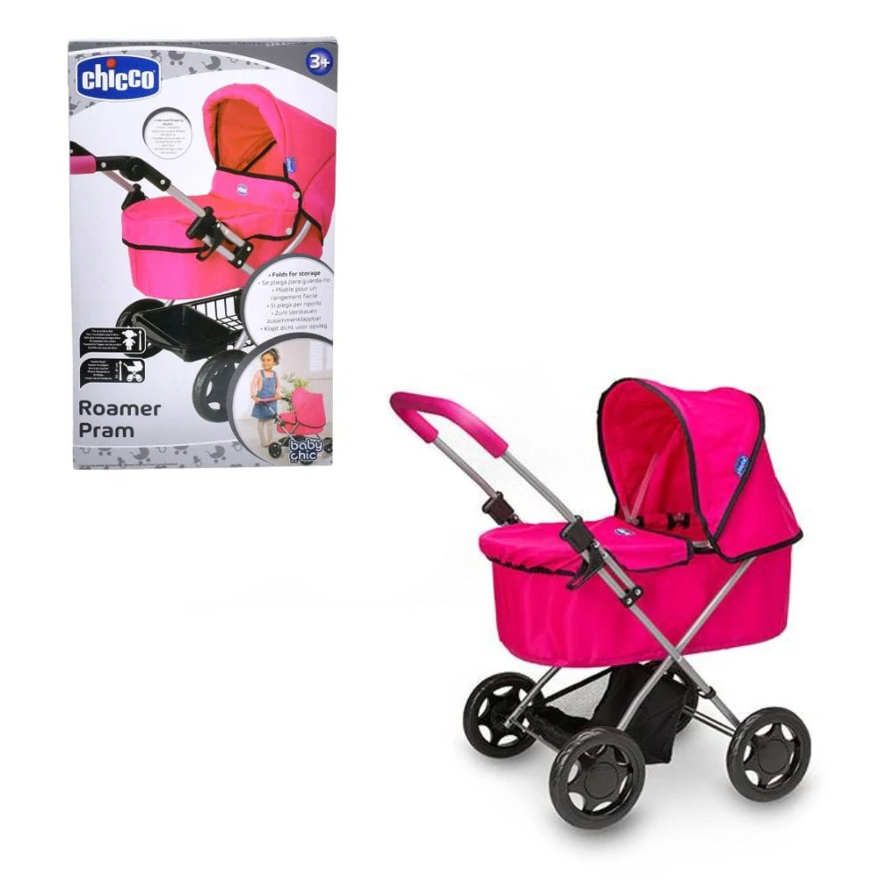 Chicco 20VV3 Roamer Pram kočárek pro panenky, růžový, hluboký
