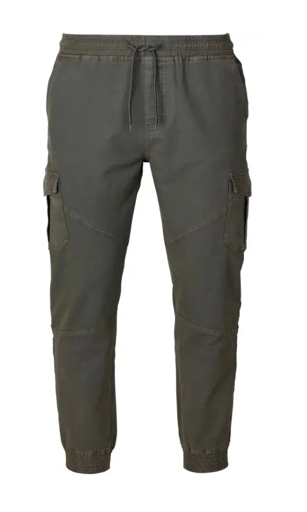 Šedé cargo pružné kalhoty X-Mail s bočními kapsy 5XL