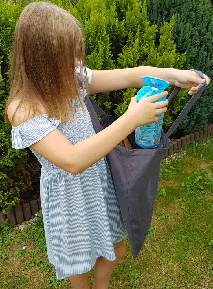 Lněná taška 45 x 42 cm