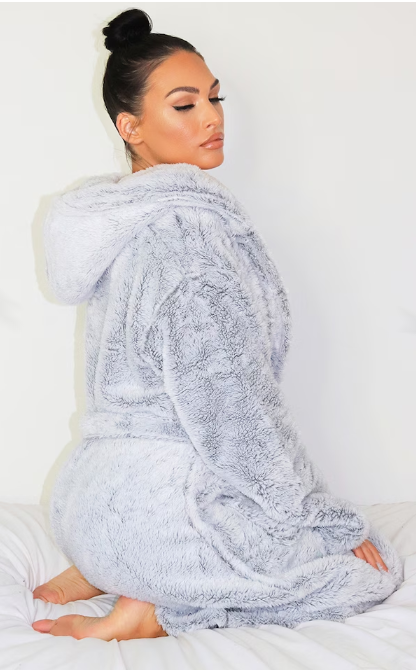 Luxusní dámský šedý župan Luxury