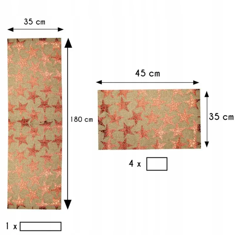 Prostírání Stars Deco Fabric béžová, sada 5 ks