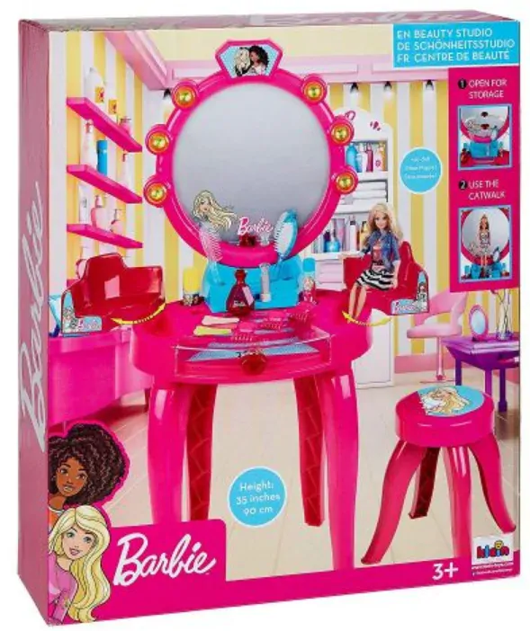 Barbie dětský kosmetický stůl se světelnými a zvukem