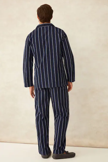 Pánské pyžamo bavlněné klasické plátěné