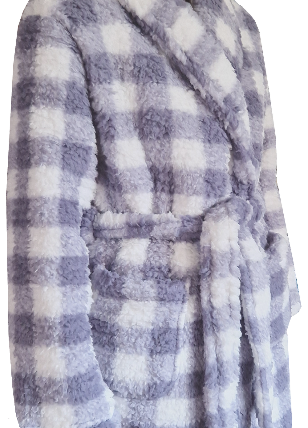 Dámský fleecový župan šedobílý F&F | XL