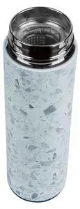 Termo láhev z nerezové oceli se sítkem 400 ml (bílá/terazzo)