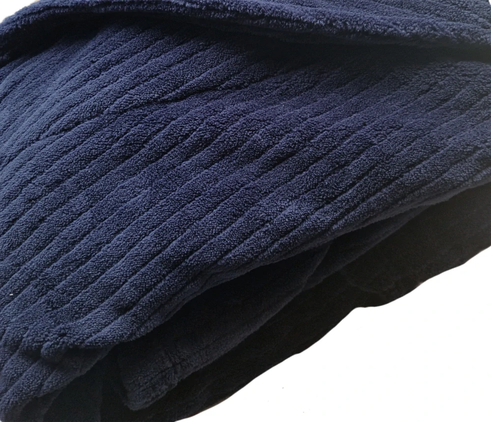 Pánský tmavě modrý župan se šálovým límcem M, L/XL