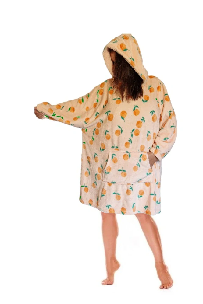 Dámské županové pončo meruňkové UNI velikost