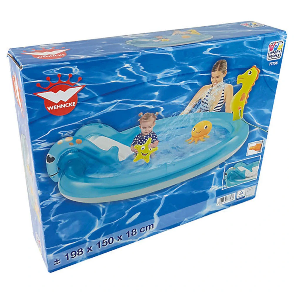 Happy People Playpool Ocean se skluzavkou 198 x 150 x 18 cm