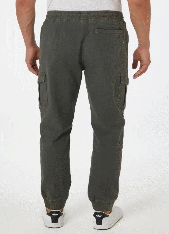 Šedé cargo pružné kalhoty X-Mail s bočními kapsy 5XL