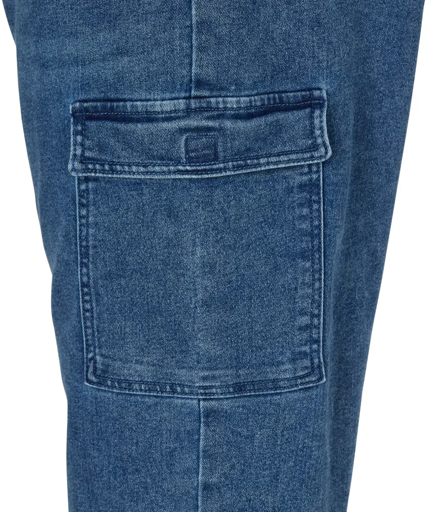 Džínové bermudy s cargo kapsami W46