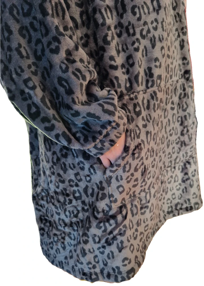 Županové kožíškové pončo zvířecí potisk UNI velikost