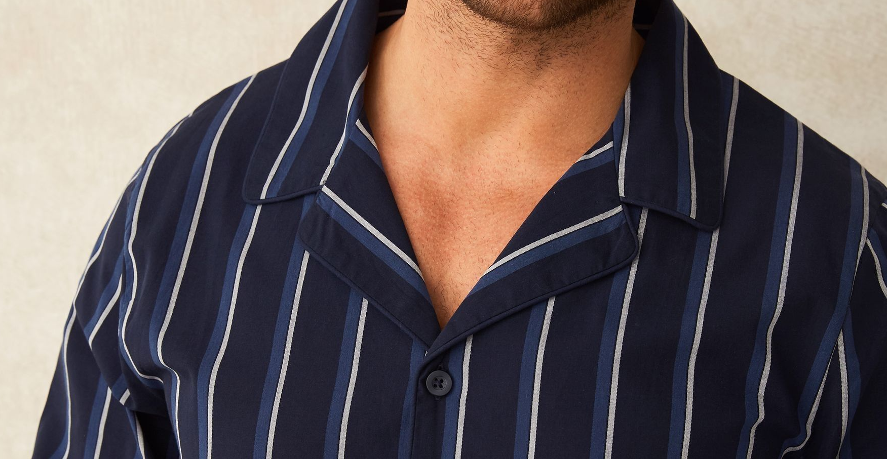 Pánské pyžamo bavlněné klasické plátěné