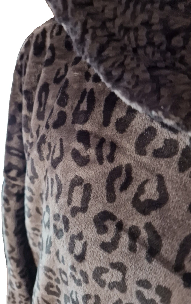 Županové kožíškové pončo zvířecí potisk UNI velikost