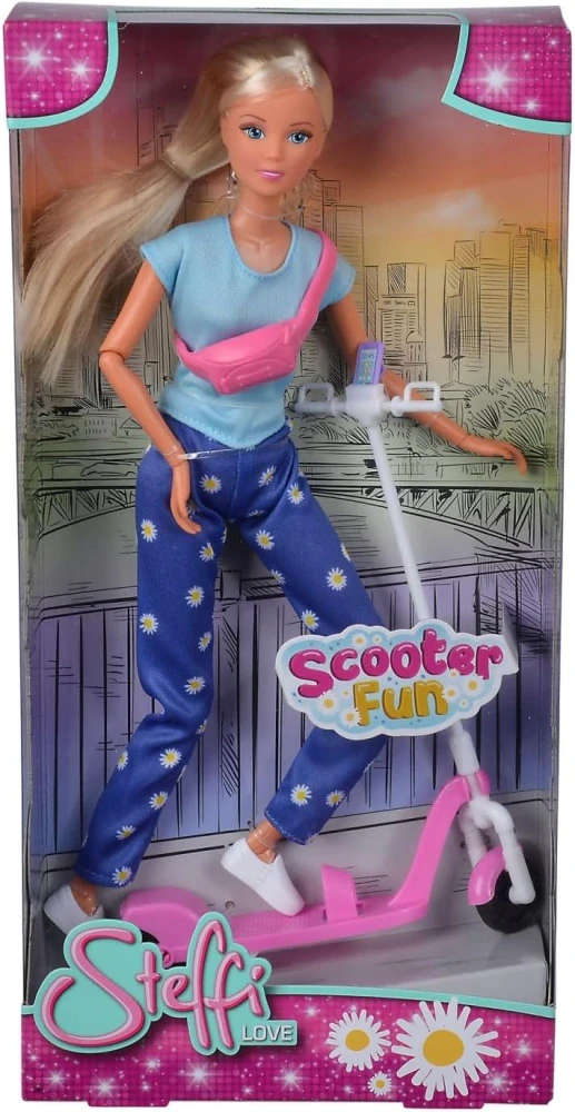 Simba Panenka Steffi Scooter Fun / Na koloběžce s mobilem a ledvinkou