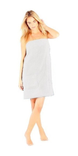 Saunový kilt dámský bílý froté 140 x 80 cm na knoflíky 